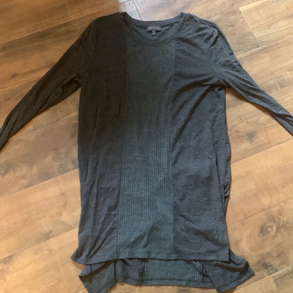 Gray tunic long sleeve top